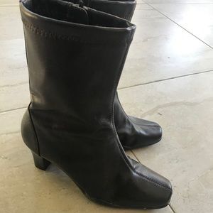 Custom made leather ankle boots